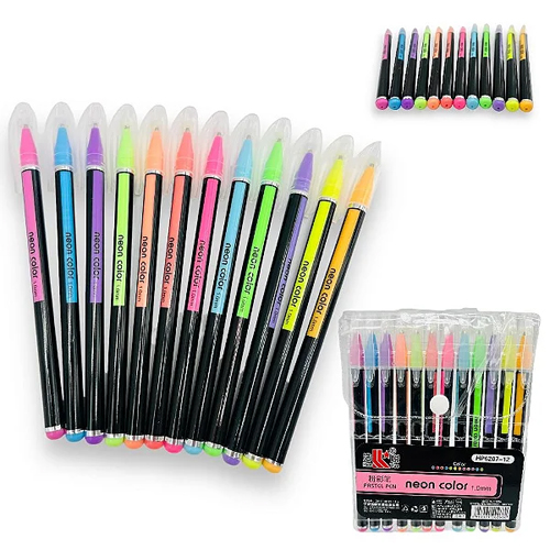 CANETA GEL NEON COLORS